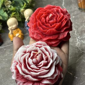 peony flower candle (set of 2)