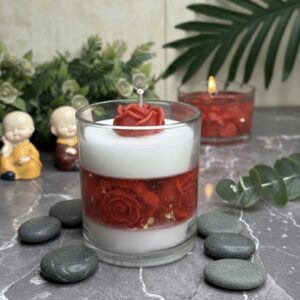 red rose infinity jar candle