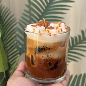 iced coffee latte candle