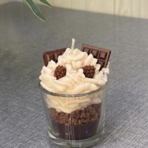 chocolate dessert candle